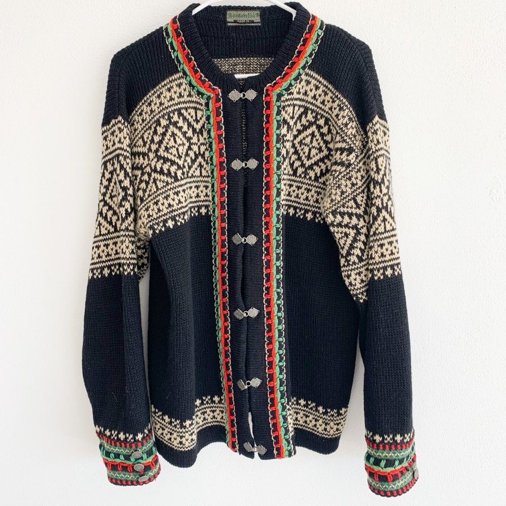 Nordstrikk Norwegian Nordic Wool Cardigan Sweater